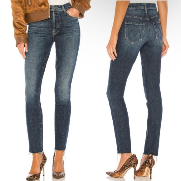 MOTHER Denim - MOTHER The Stunner Fray Jean in Roasting Nuts